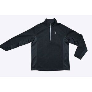 Spyder Mens Black 1/4-Zip Outbound Stryke Sweater Jacket Pullover Size XL
